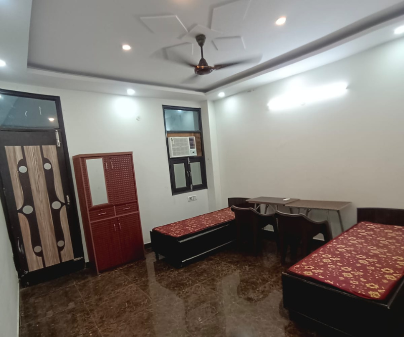 Modern hostel interior near DU